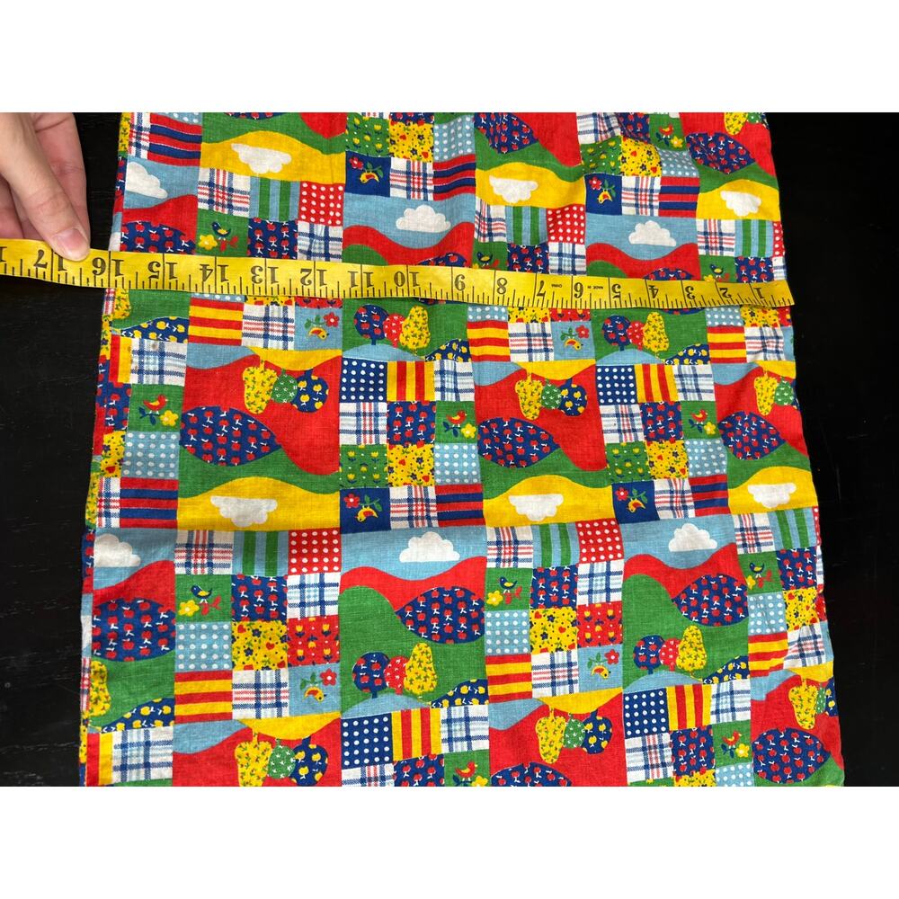 Vtg Patchwork Styled Pillowcase Styled Tie Closur… - image 2